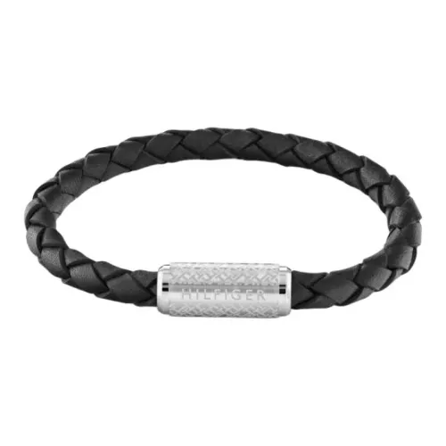 Tommy Hilfiger Leather Bracelets Men's Silver