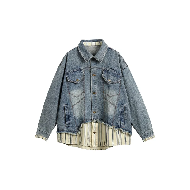Qnxeey Denim Jacket Unisex Light Blue-0