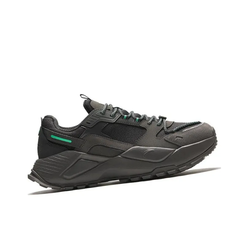 Anta Hoshikawa Cushioned Wear Resistant Height Increasing Low Top Chunky Sneakers Men's Gray-2
