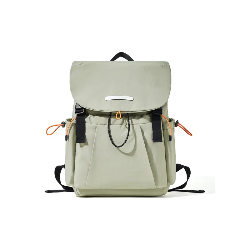 BOSTANTEN Fabric Backpack Unisex Black/Green-7