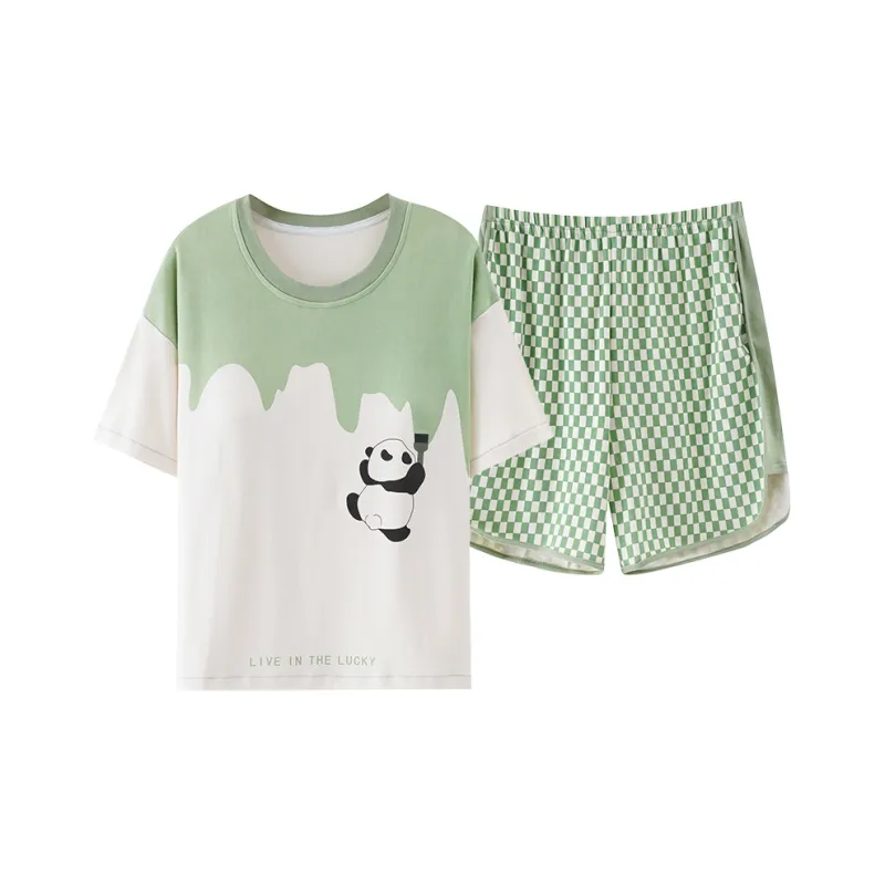 BONAS Pajama Set Women's Light Green-0