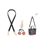 [Underarm]Black+Pink Crystal Cherry Pendant