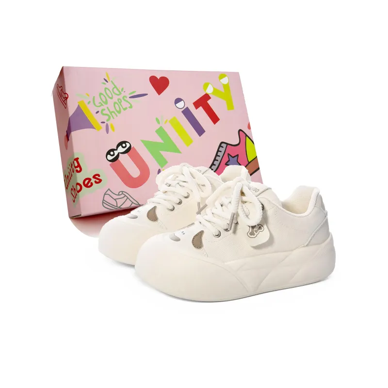 UNIITY Skateboard Shoes Women's Low Top Beige/Milk Tea-0