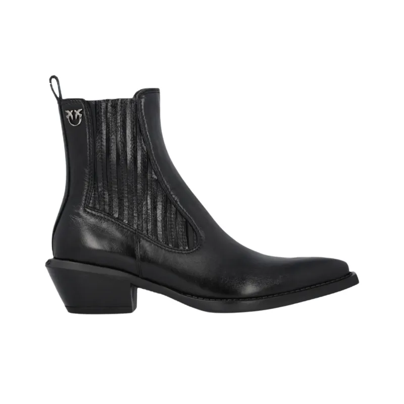 PINKO Ankle-Length Chelsea Boots 5cm Women's Black-1