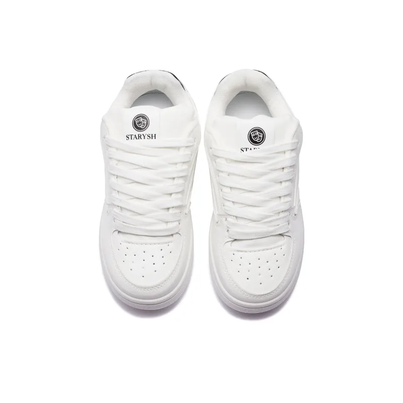 FCS Anti Slip Wear Resistant Low Top Skateboard Shoes Women's White Black-2