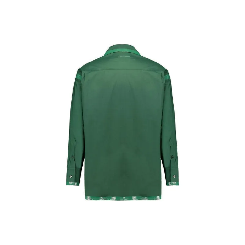 MM6 Maison Margiela Drop Shoulder Coated Trim Shirt-1