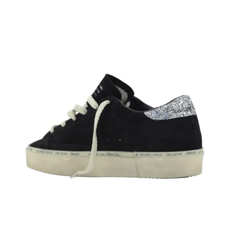 Golden Goose Hi Star Low Top Skateboard Shoes Women's Black-3