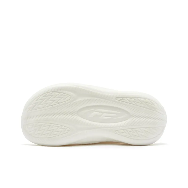 QIAODAN FE Slippers Abrasion Resistant Slip Resistant Cushioning Slide Slippers Women's Ivory-4