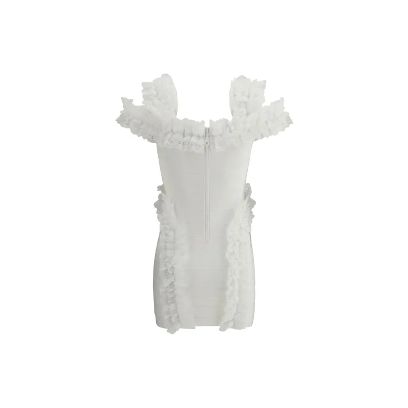 Self portrait Knit Ruffle Mini Dress-1