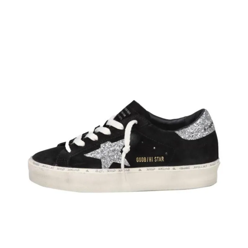 Golden Goose Hi Star Low Top Skateboard Shoes Women's Black-0