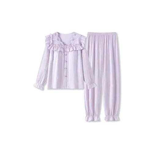 JINXU Pajama Set Women's Purple