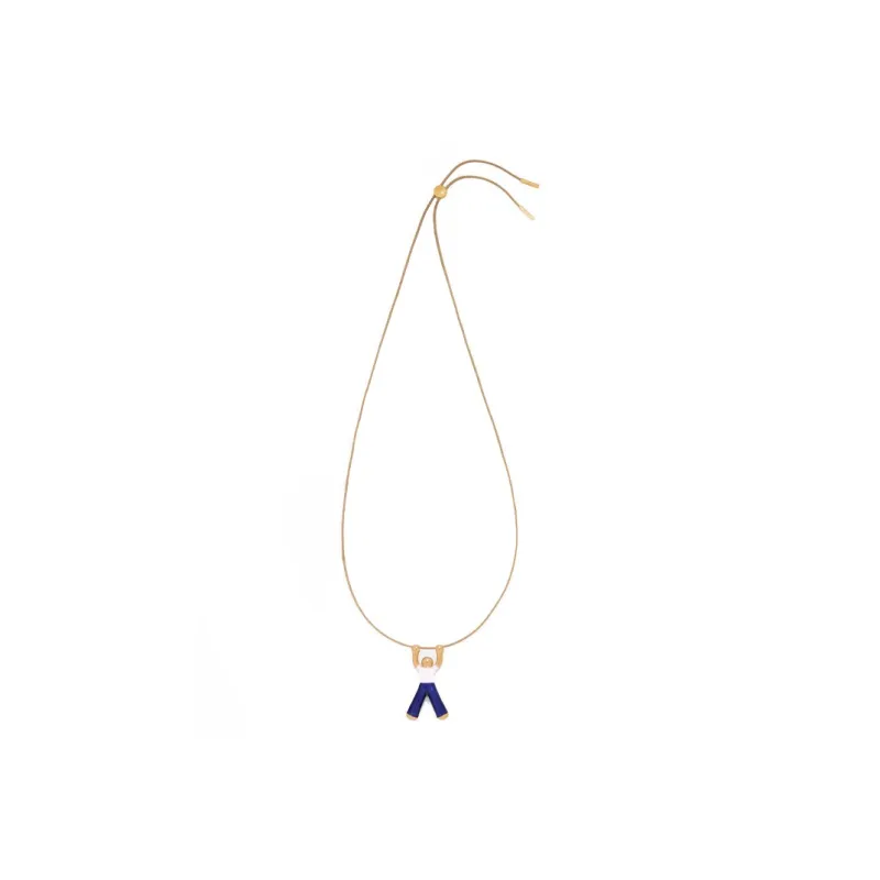 LOEWE Enamel, Cotton Sterling Silver Necklaces Women's Multicolor-1