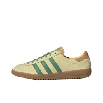 Adidas Originals Bermuda Anti Slip Wear Resistant Low Top Skateboard Shoes Unisex Yellow Green Brown