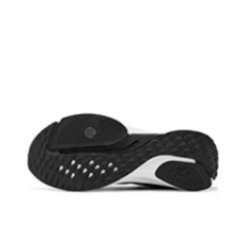 QIAODAN Cushioning Wear-Resistant Low-Top Running Shoes Men's Black White-4