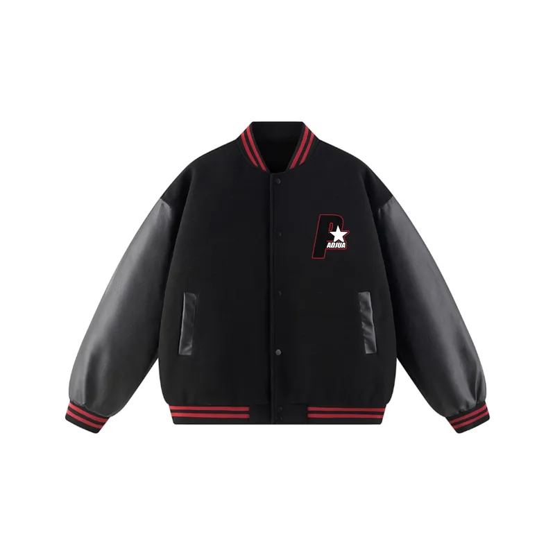 Paddy Julia Baseball Jacket Unisex Black-0