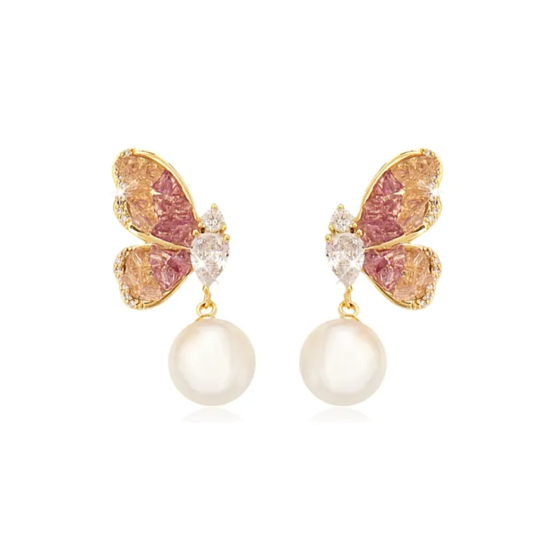 SHEEHHYY Faux Crystal Stud Earrings Unisex-6