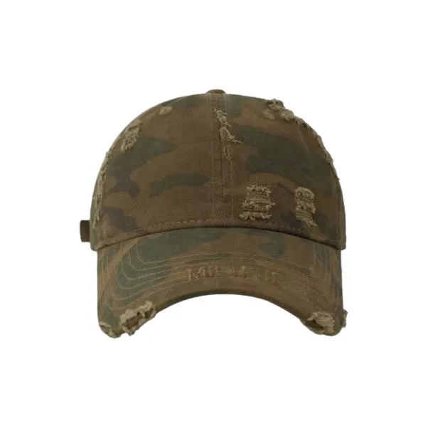 FREE RABBITⅡ Korean Style Vintage Washable Ripped Soft Top For A Smaller Face Baseball Caps Unisex-4