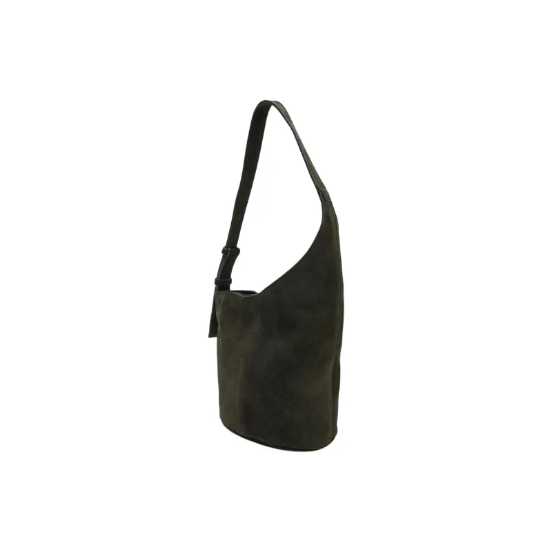 ZARA Cow Leather Bucket Bags Shoulder Bags Mini Women's Green-1