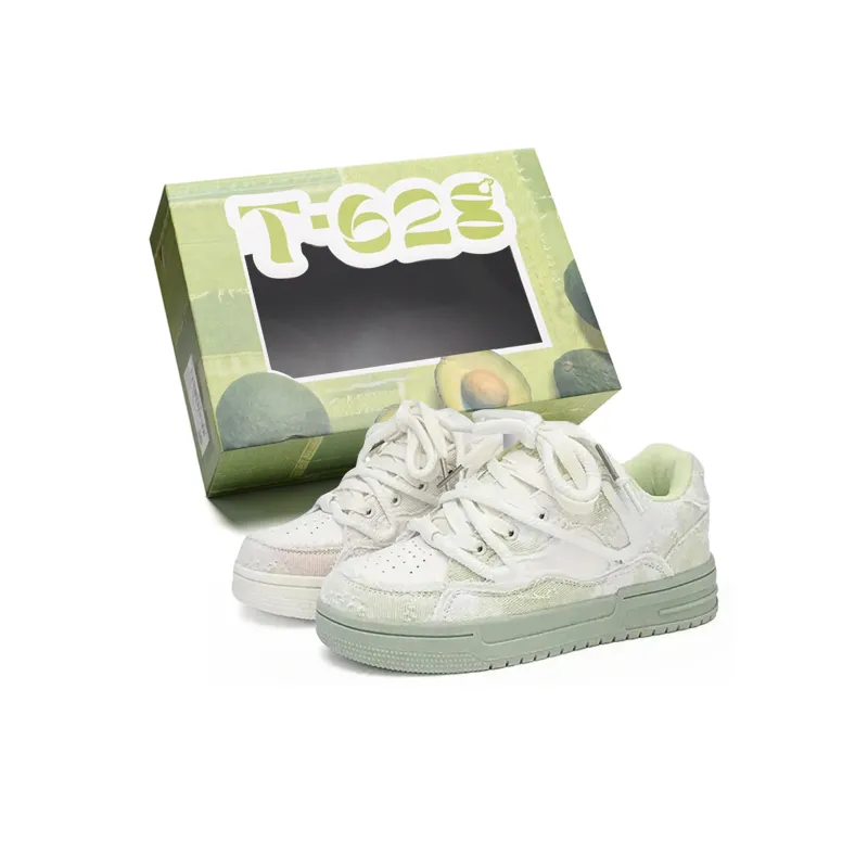 T628 Vintage Puffy Shoes Wear resistant, Lightweight, Breathable, And Non slip. Low Top Skateboard Shoes Unisex-35