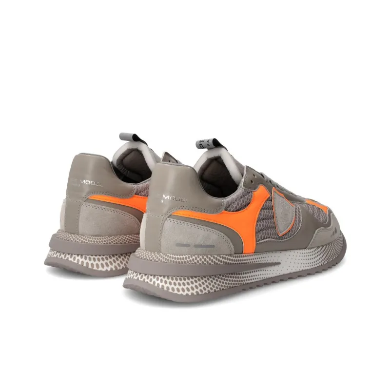 PHILIPPE MODEL Olympique Low Top Casual Shoes Men's Gray-2