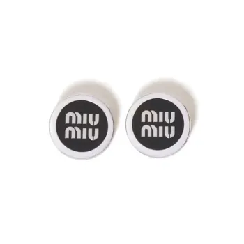 MIU MIU Metal, Enamel Earrings Women's Black