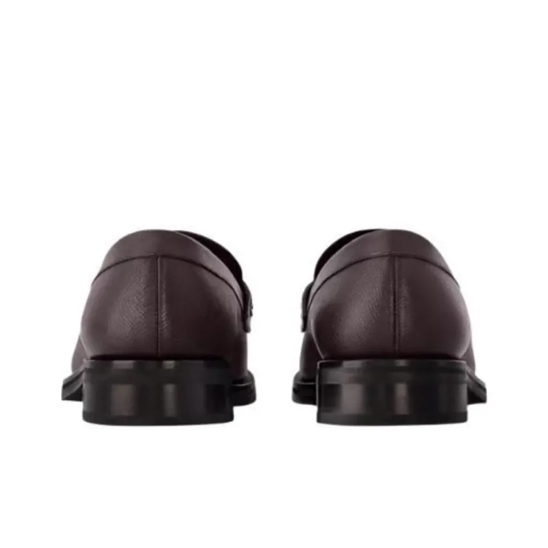 LOUIS VUITTON Fle Loafers Men's Red Brown-3