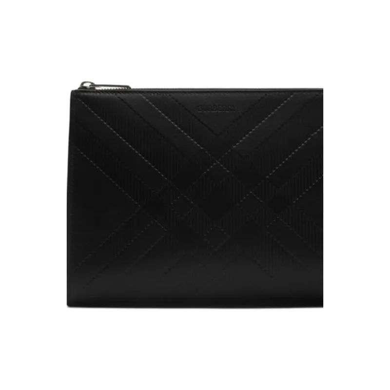 Burberry Calfskin Storage Bag Unisex Black-4