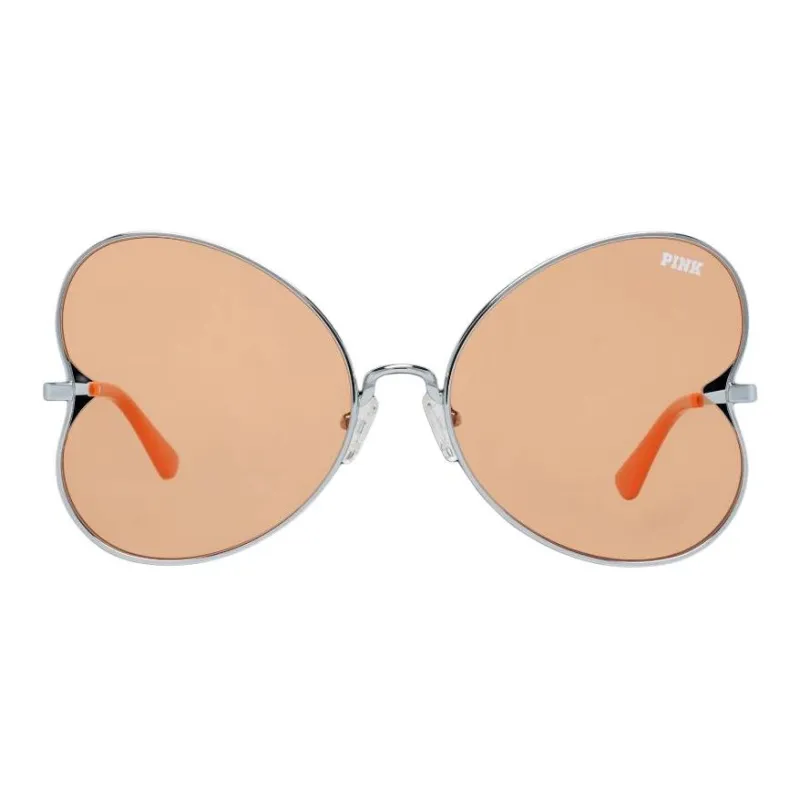 Victoria's Secret Metal Irregular Shape Sunglasses Women's Silver-1