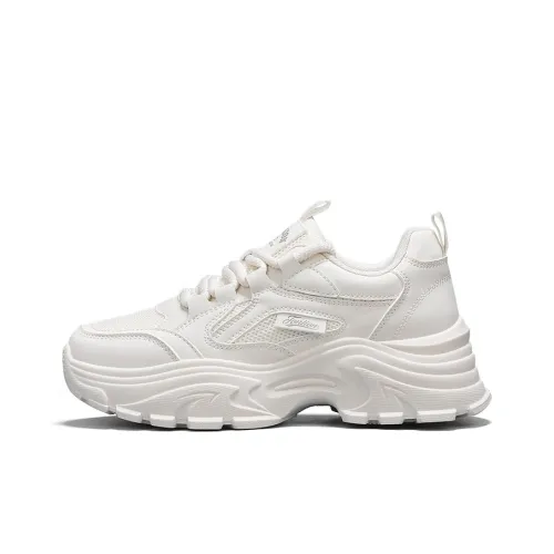 Tonlion Low Top Chunky Sneakers Women's Beige