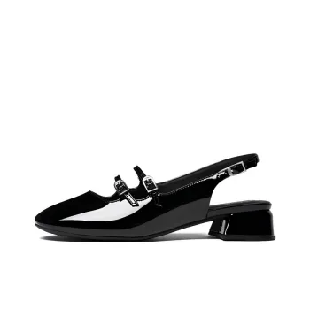 Clarks Daisy Collection Chunky Heel High Heels 6.5cm Women's Black