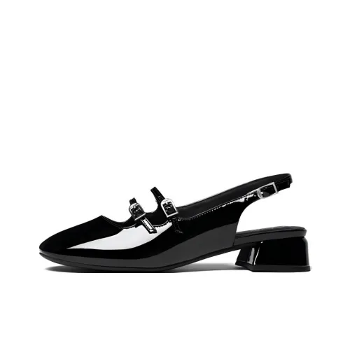Clarks Daisy Collection Chunky Heel High Heels 6.5cm Women's Black