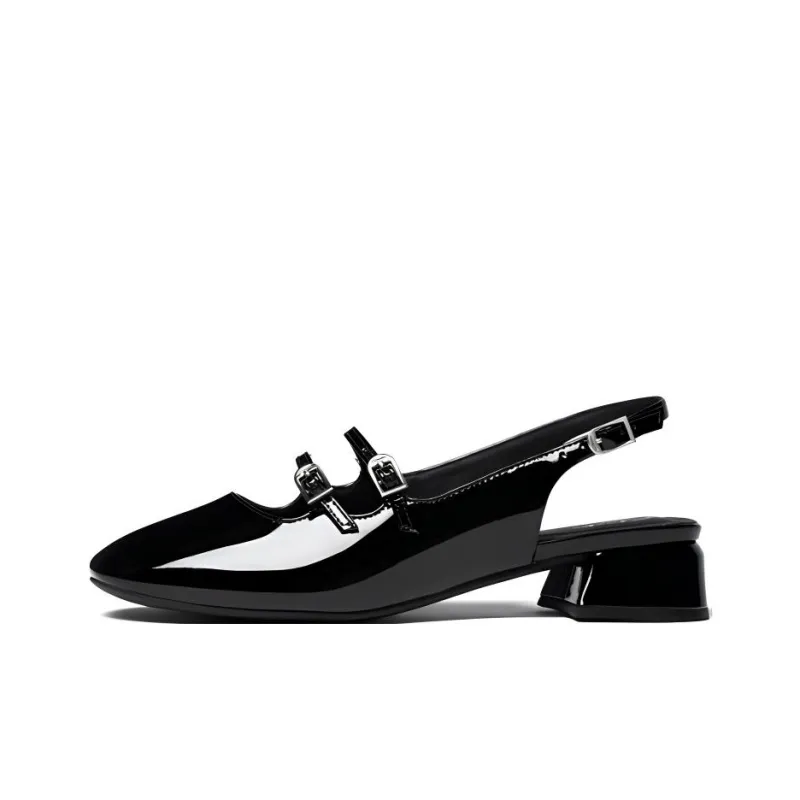 Clarks Daisy Collection Chunky Heel High Heels 6.5cm Women's Black-0
