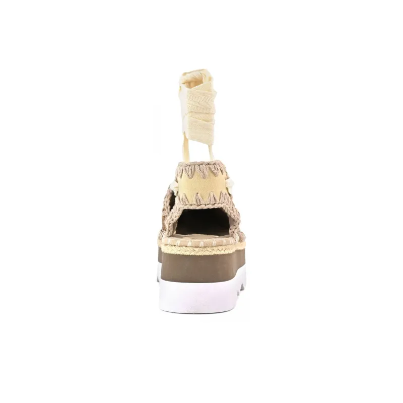 MOU Espa Casual Single Shoes 5.5cm Women's Brown Yellow-4