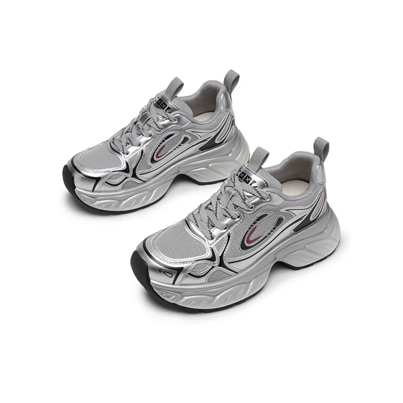 WOOS BOBO Cushioning Lightweight Height Increasing Low Top Chunky Sneakers Women's-2