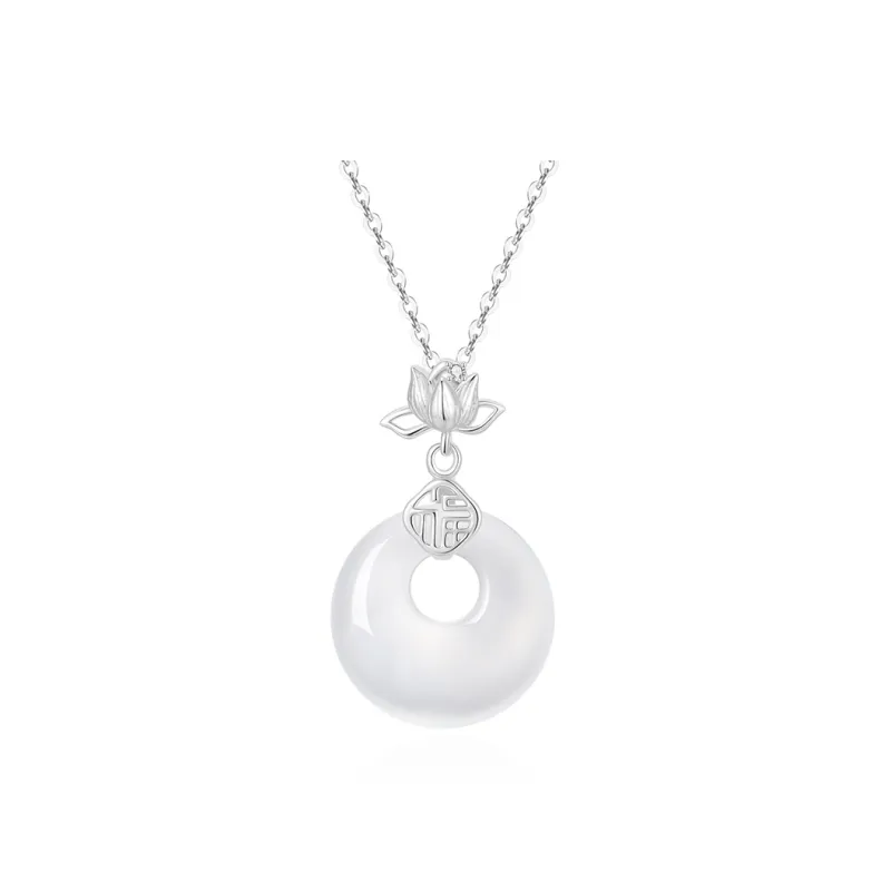 Central Fashion Chalcedony Jade Necklaces Women's-0