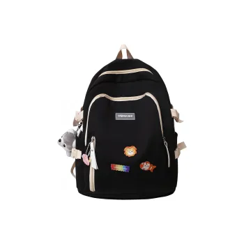 SUN EARTH &U Nylon Backpack Regular Unisex Black