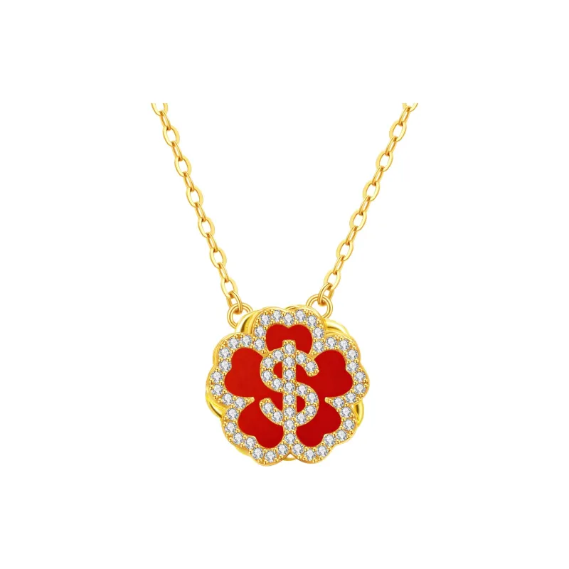 Lao Feng Xiang Agate Necklaces Women's-14