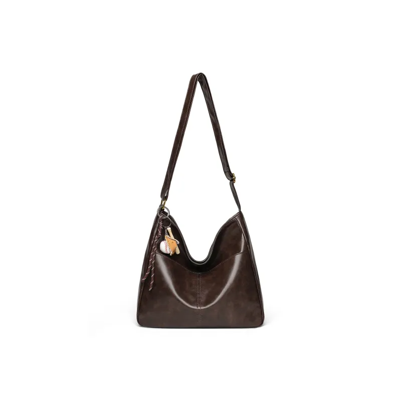 C°BANNER Synthetic Leather Tote Crossbody Bag, Shoulder Bag Medium Size Women's Brown/Coffee/Black-4