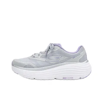 Skechers Max Cushioning Anti Slip Wear Resistant Low Top Casual Running Shoes Women's Gray Purple