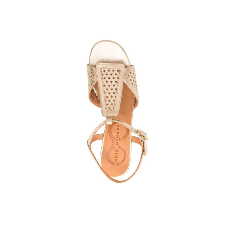 CHIE MIHARA Bechill One Strap Sandals 8cm Women's Gold-3