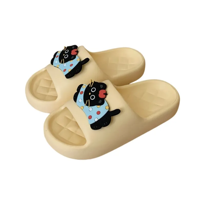 Thin Strips Sandal Slippers Black-14