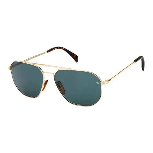 David Beckham Metal Aviator Sunglasses Men's Gold