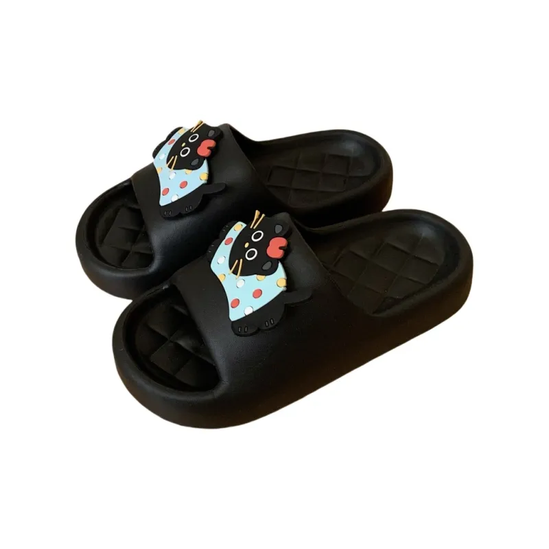 Thin Strips Sandal Slippers Black-0