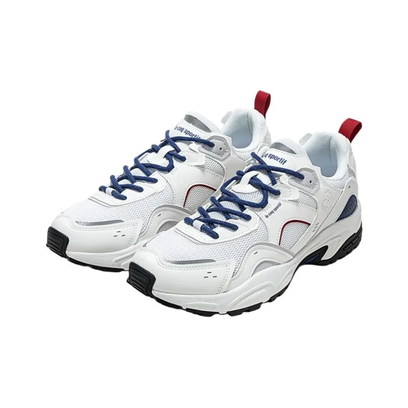 Le Coq Sportif Anti Slip Wear Resistant Low Top Casual Shoes Men's White Blue Red-1