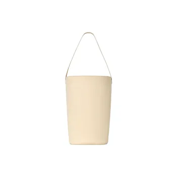 COS Nubuck Leather Bucket Bag, Handbag, Shoulder Bag Women's Cream Yellow