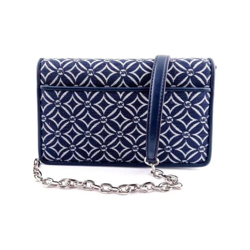 MICHAEL KORS Canvas Shoulder Bag Women's Denim Blue-1