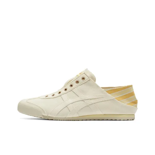 Onitsuka Tiger MEXICO 66 Slip Resistant, Breathable, Lightweight Low Top Casual Shoes Unisex Light Yellow