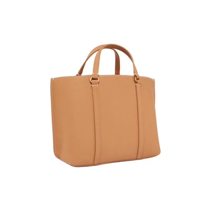PINKO Cow Leather Tote Bag Shopping Bag Shoulder Bag Handbag Women's Light Brown-1