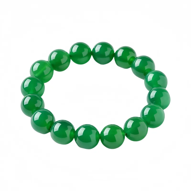 MY WORLD BEGINS AND ENDS WITH YOU Chalcedony Jade Bracelets Unisex-4