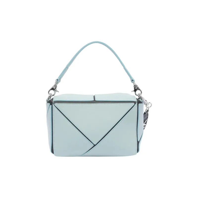 Vic Matie Calfskin Shoulder Bag, Crossbody Bag, Handbag Women's Blue-3